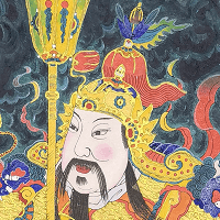 The New Year's Picture of Shenshu and Yulu Door God Detail 5